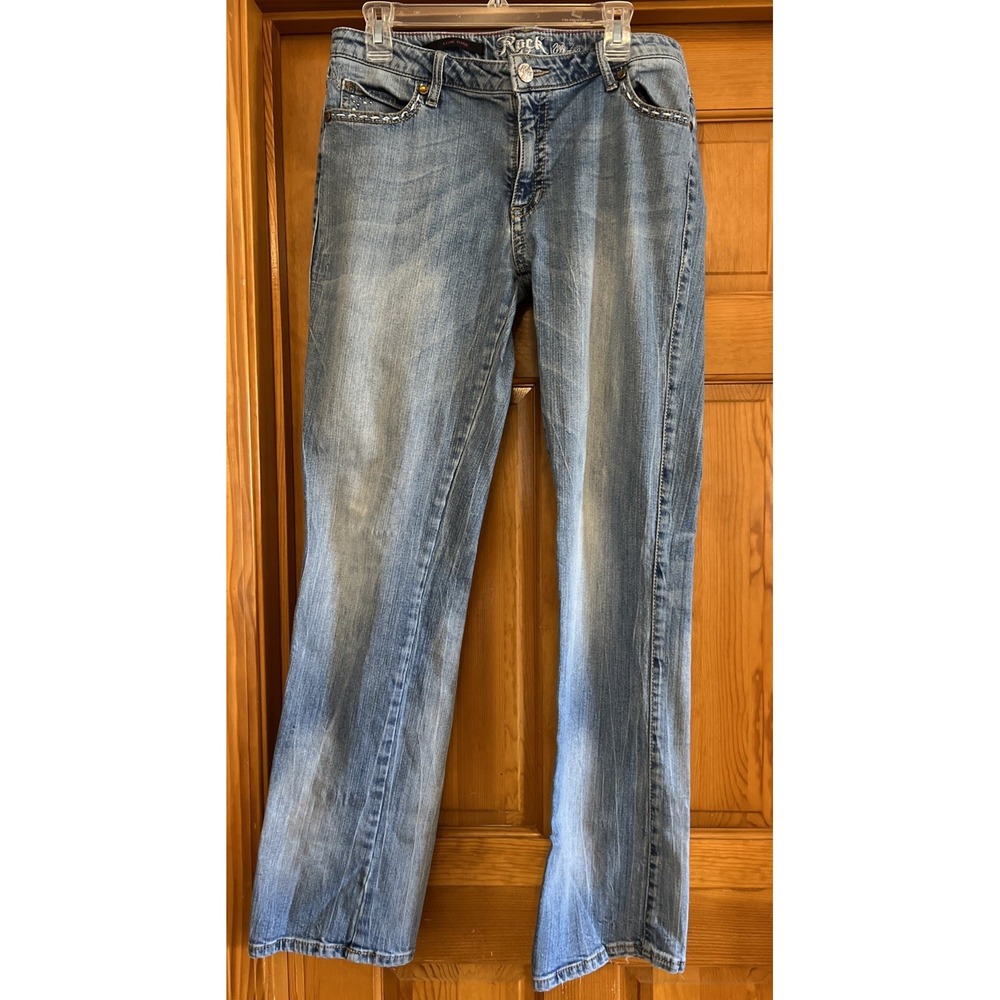 Rock 47 By Wrangler Embellished Rhinestones Women's Jeans Sz? See Pics
